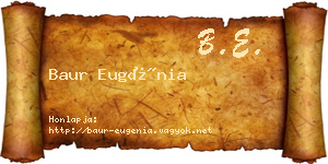 Baur Eugénia névjegykártya